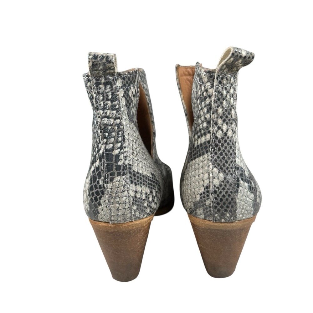 Makis Kotris Snake Leather Women's Cowboy Ankle Boots Sz‎ 39 Made in Greece - Picture 4 of 16